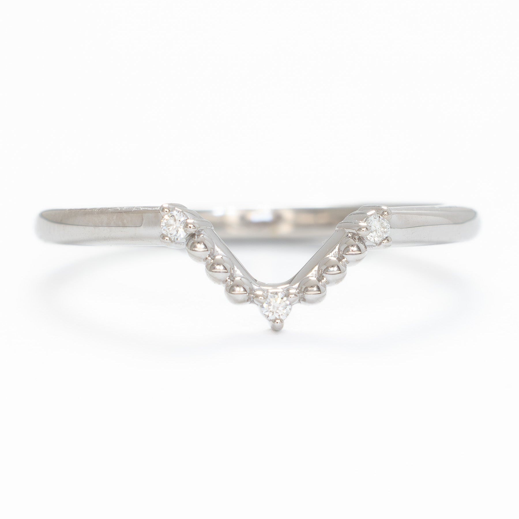 meagan band in white gold with lab diamonds