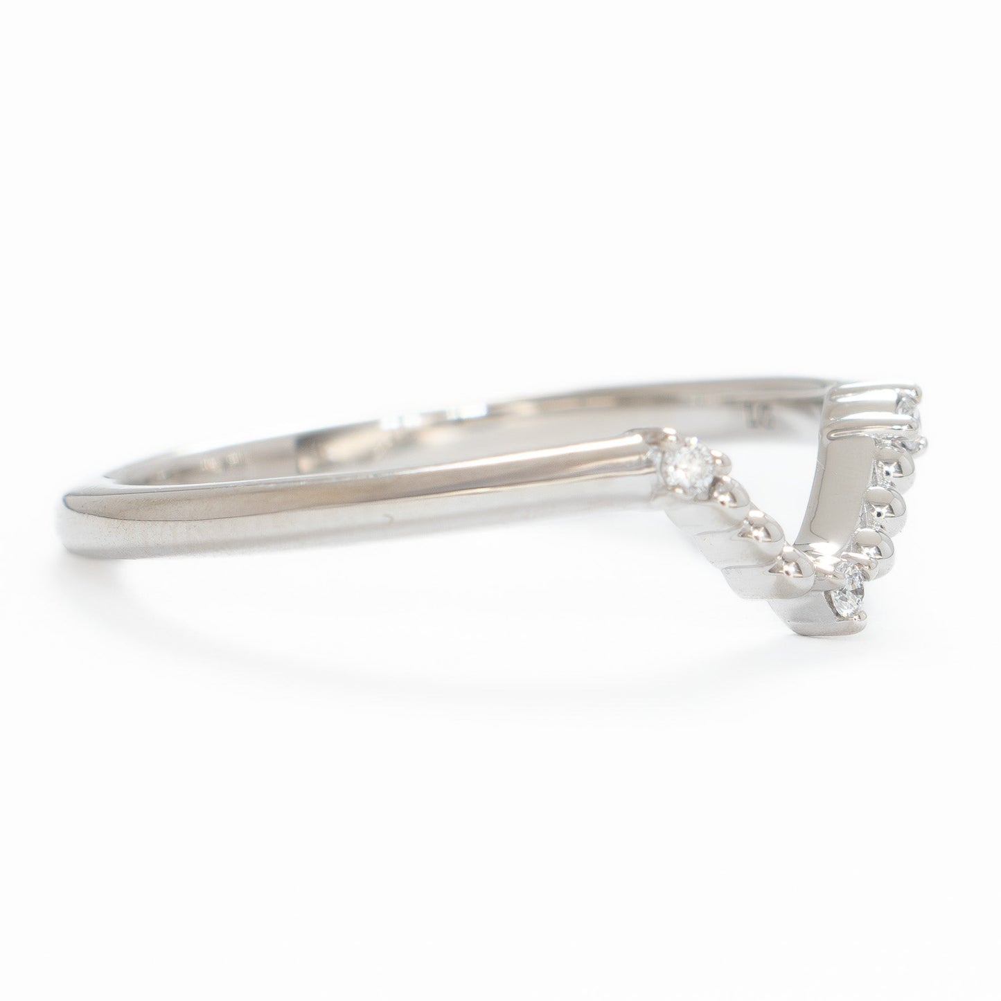 meagan band in white gold with lab diamonds