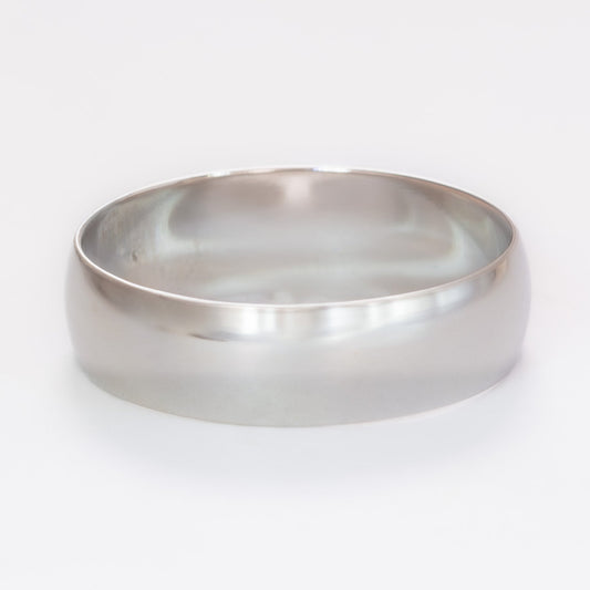 men's classic band in white gold
