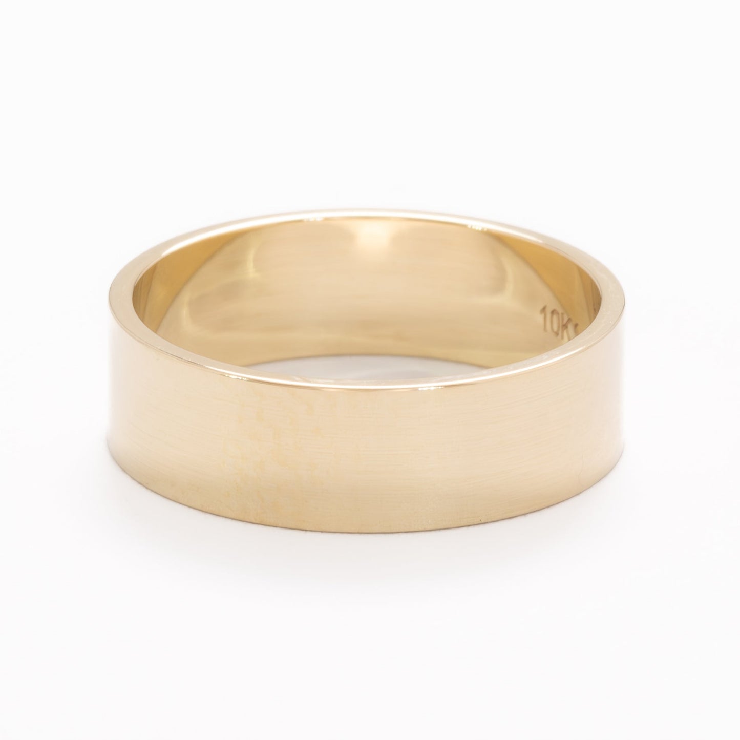 mens ultra l ight flat wedding band in yellow gold