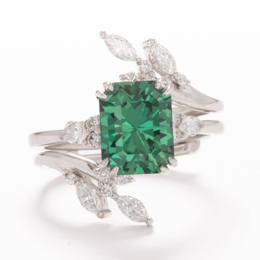 natalia engagement ring with nature inspire wrapped band