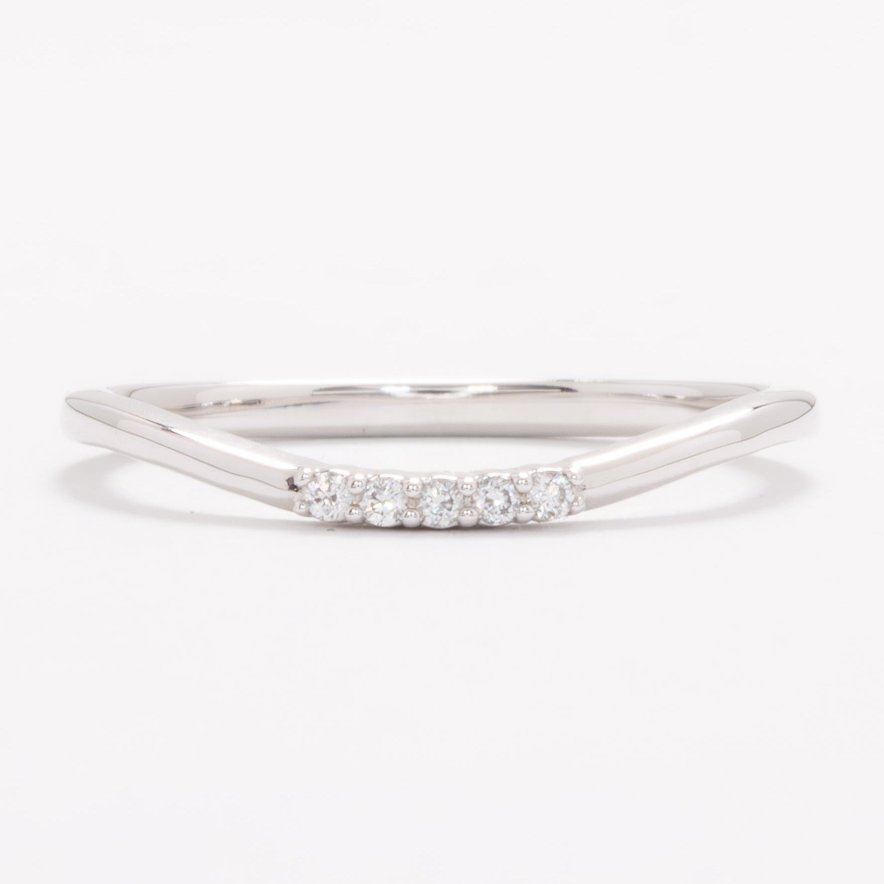penelope wedding band in white gold and lab diamonds