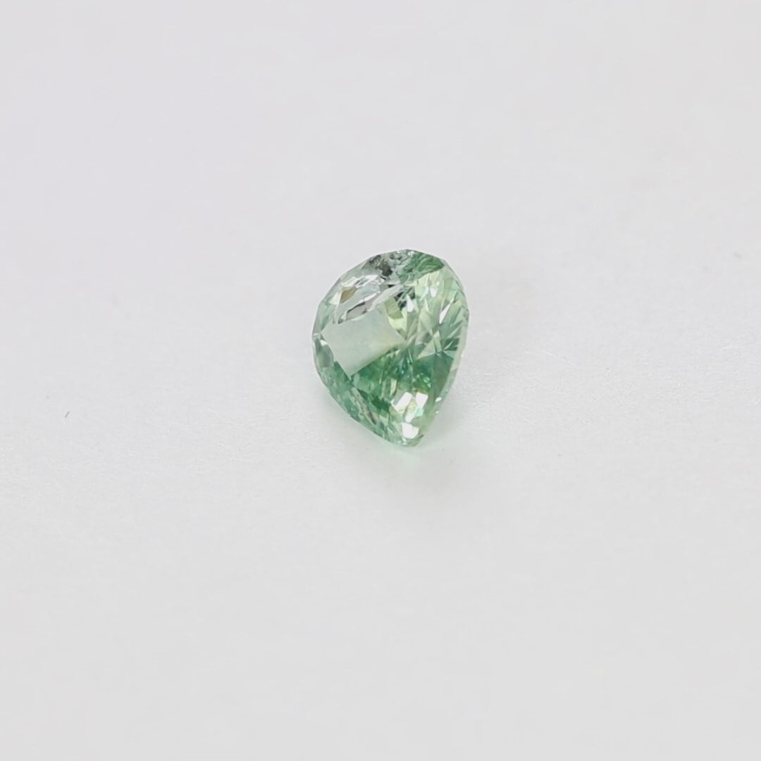MS0166 0.98ct eden pear light blue-green montana sapphire