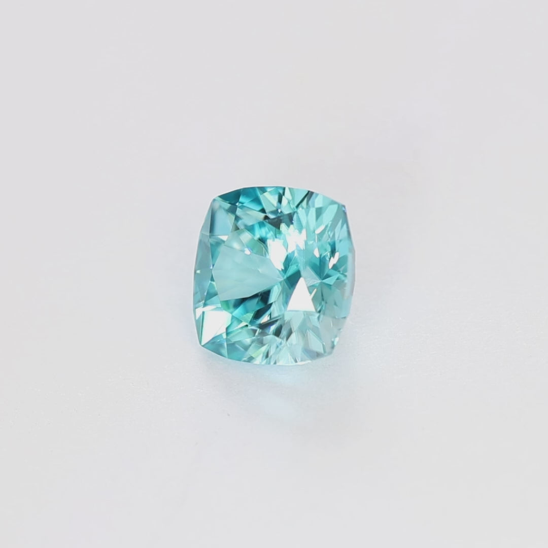ZR0106 5.44ct nova cushion blue zircon