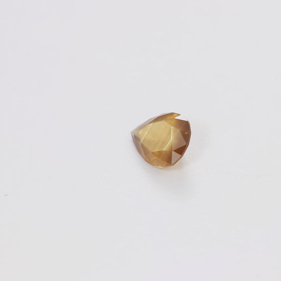 AF0131 1.53ct eden pear orange toffee brown african sapphire