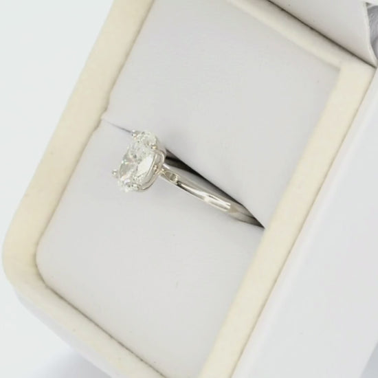 oval lab diamond solitaire in white gold
