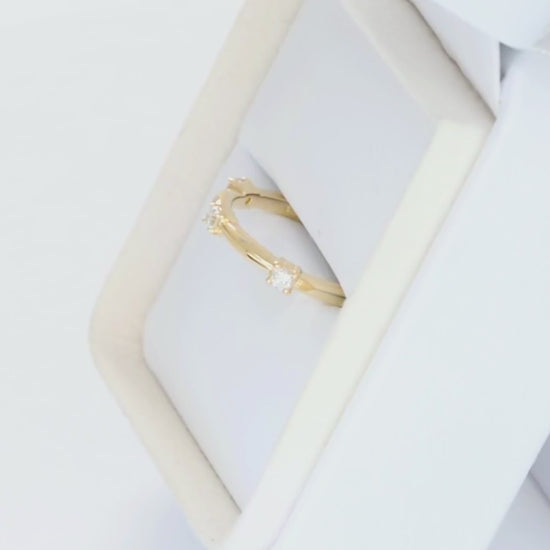 shaylee band in yellow gold with lab diamonds