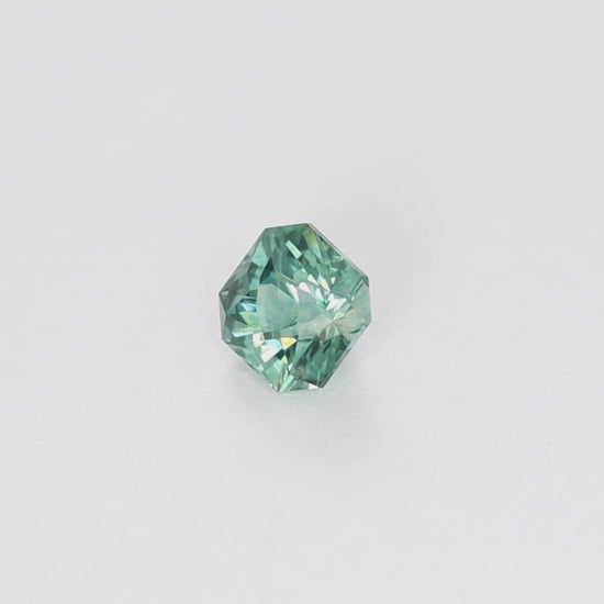 MS0225 1.05ct light blue void reaver asscher montana sapphire