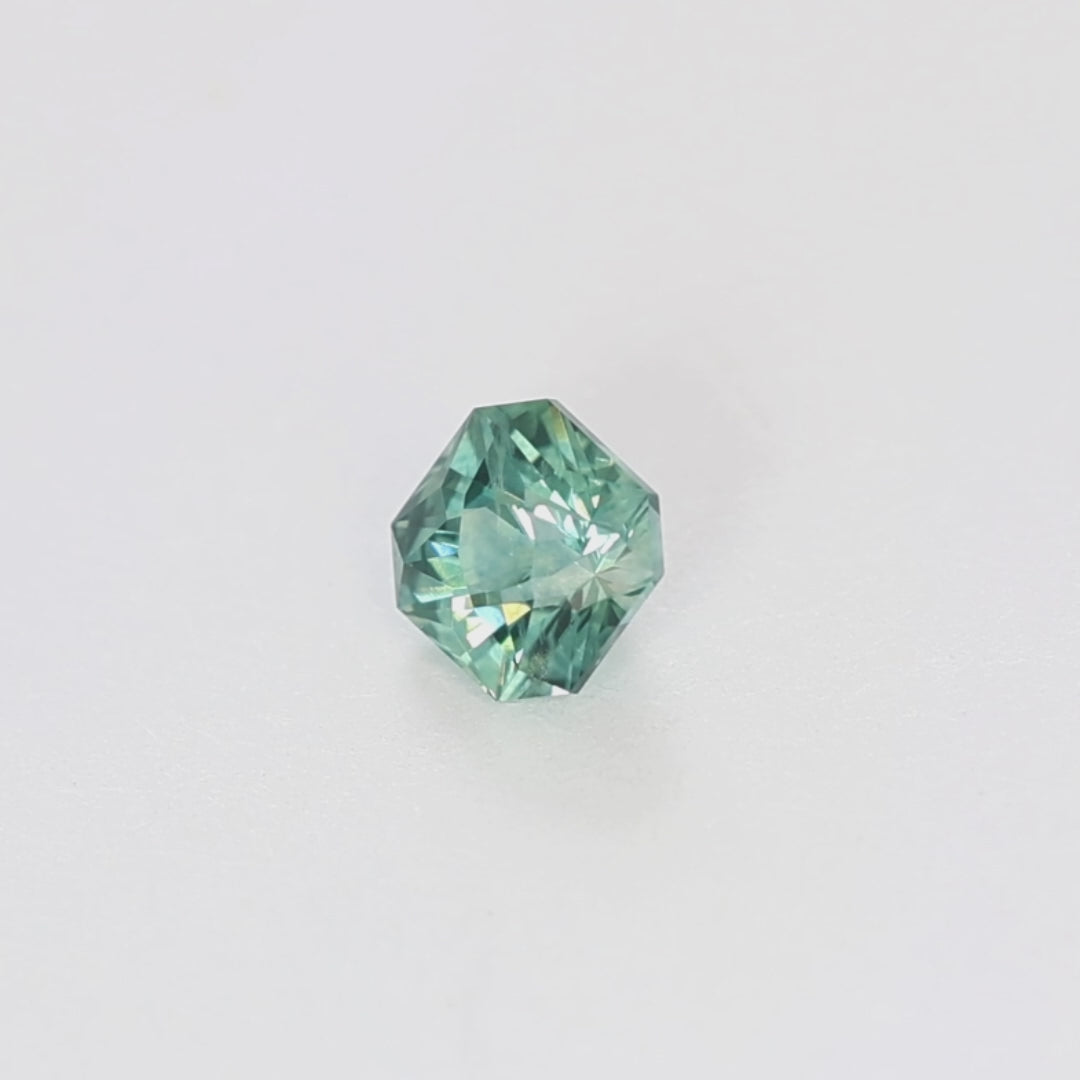 MS0225 1.05ct light blue void reaver asscher montana sapphire