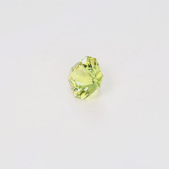 AU0139 1.15ct bi-color yellow green void reaver asscher australian sapphire