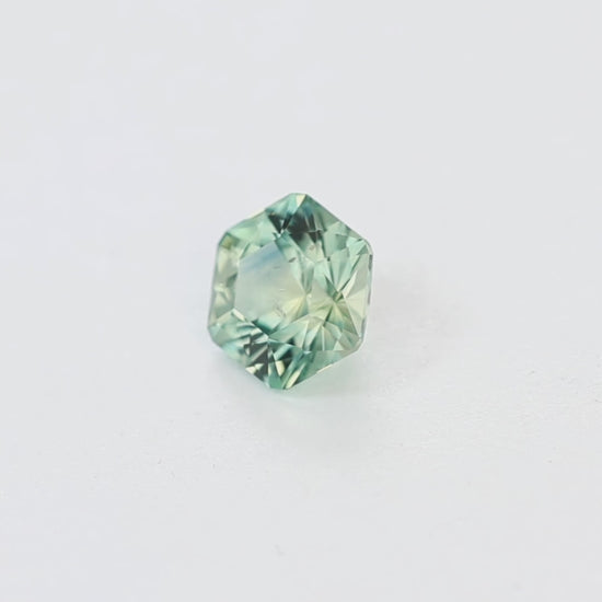 PSH0543 0.93ct light blue hex cut montana sapphire