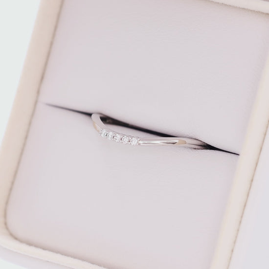penelope wedding band in white gold and lab diamonds