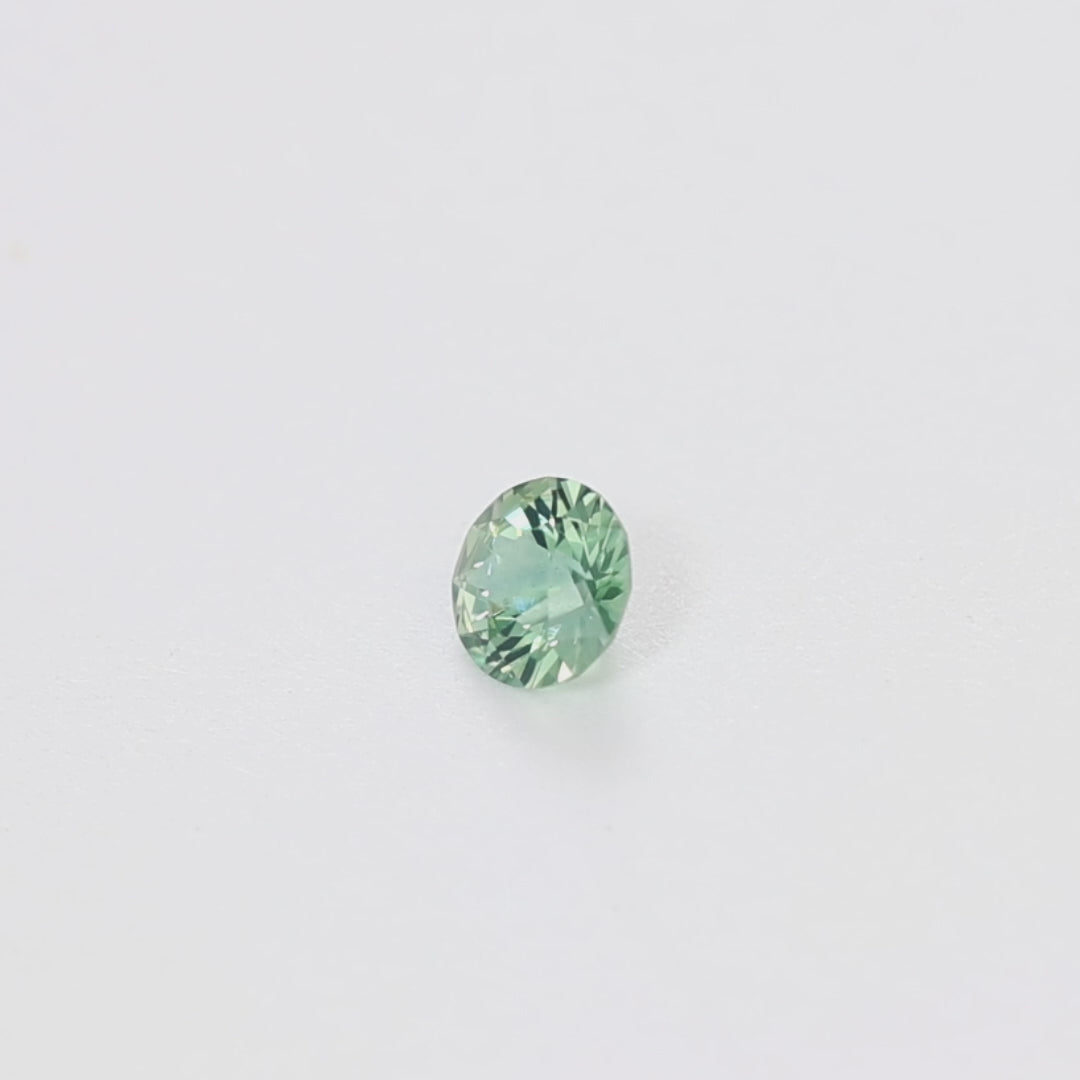 AF0126 0.48ct stormlight round aqua blue african sapphire
