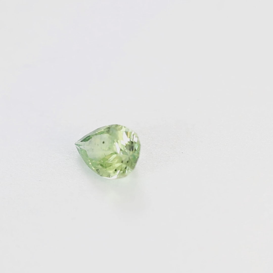 MS0264 0.82ct light green eden pear montana sapphire