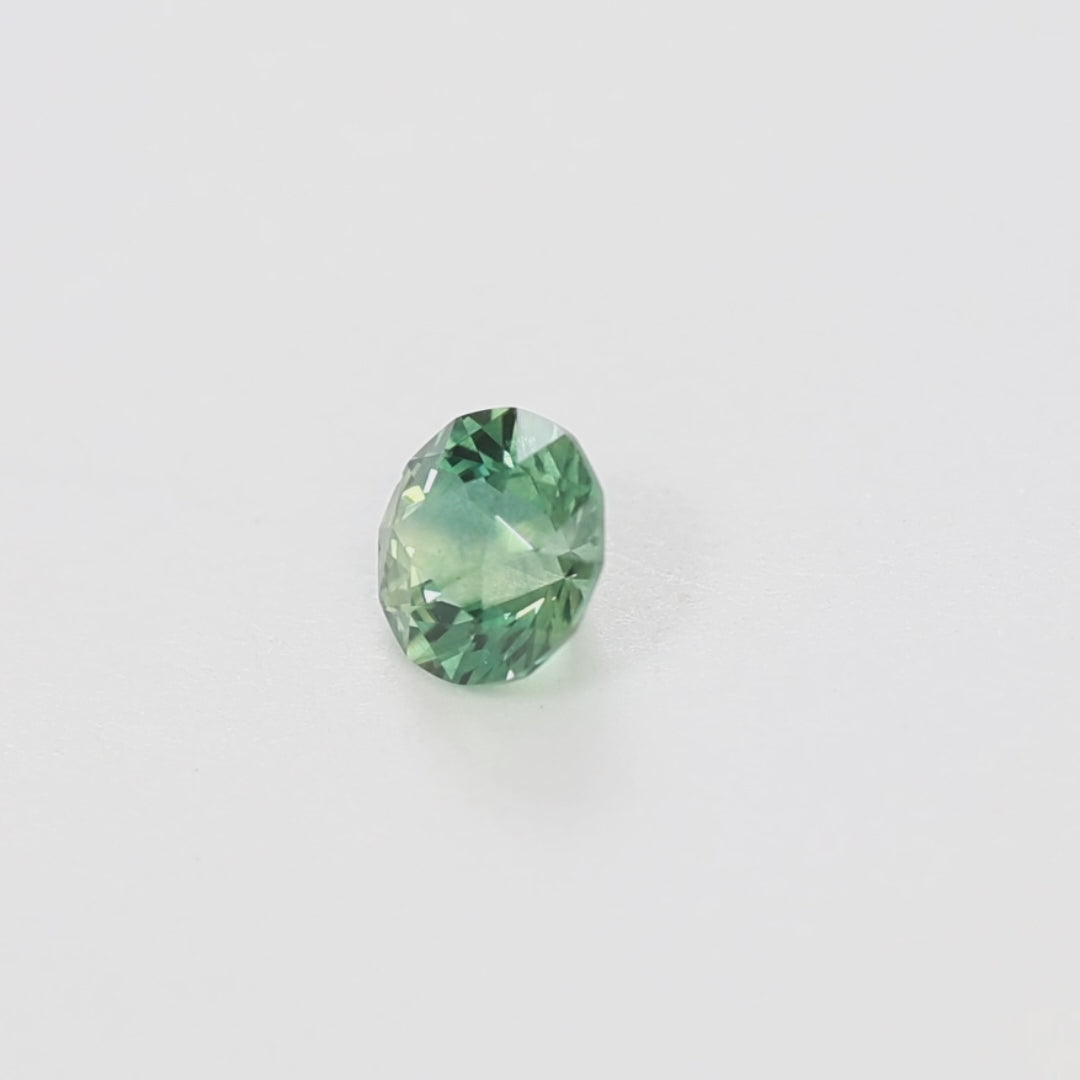 MS0125 1.27ct green-yellow round montana sapphire