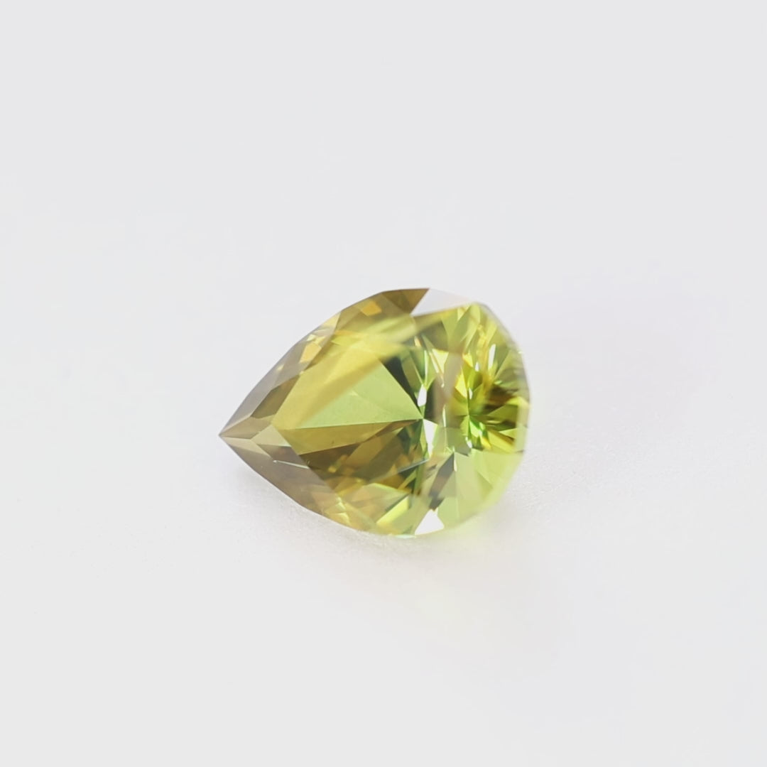 AU0134 2.22ct eden pear golden yellow australian sapphire