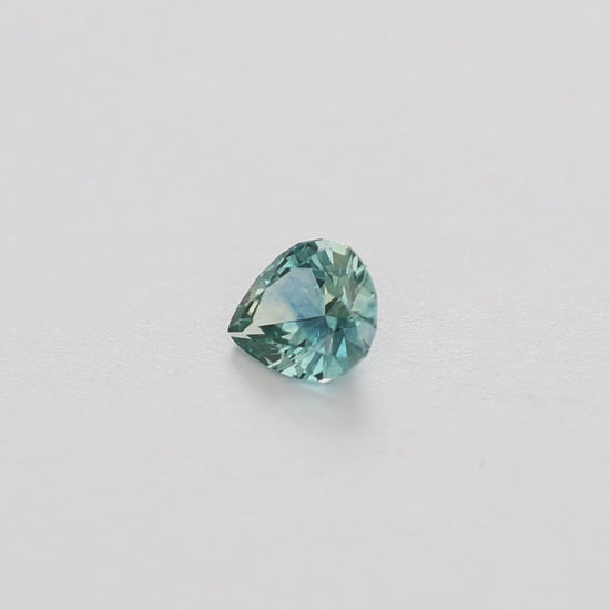 MS0232 1.36ct bi-color white and blue eden pear montana sapphire