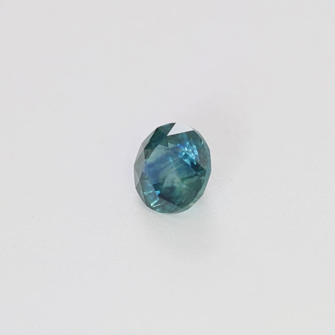 MS0218 1.09ct stormlight round rich blue montana sapphire