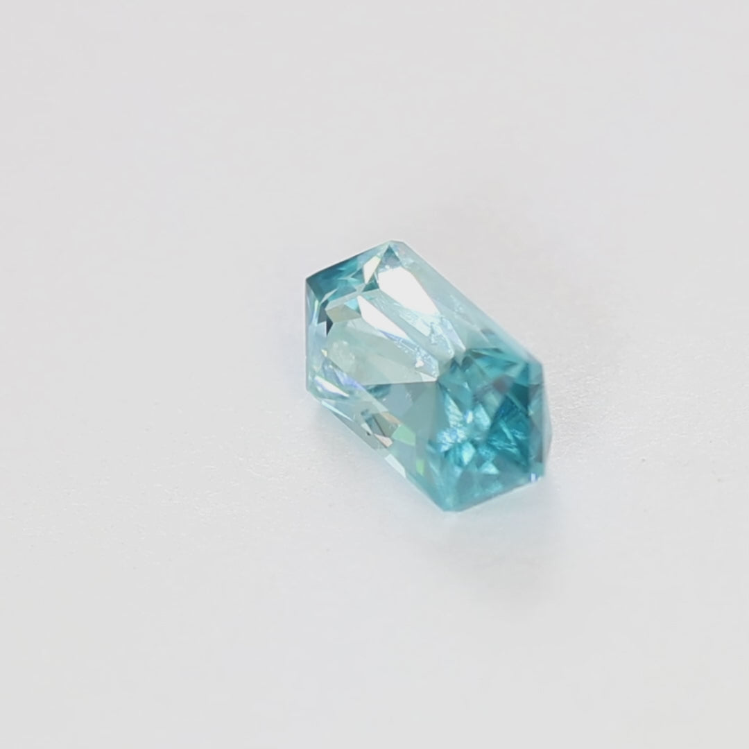 ZR0128 2.45ct brilliant dutch marquise medium blue zircon