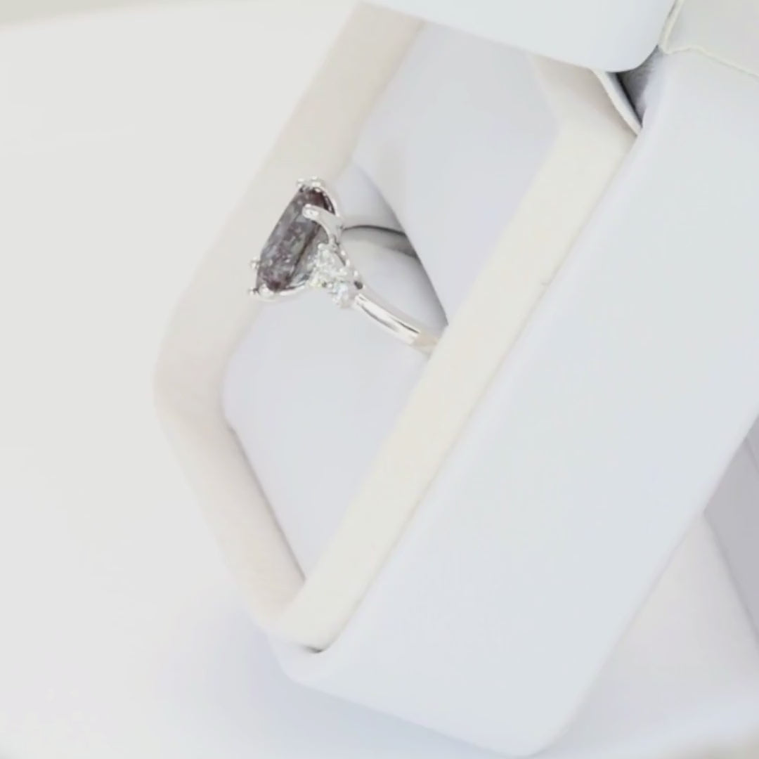 rachelle accented ring in white gold with dutch marquise lab alexandrite