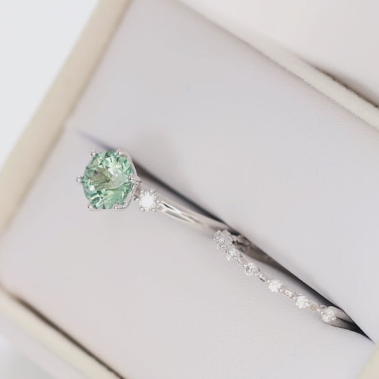signy wedding band in white gold with lab diamonds