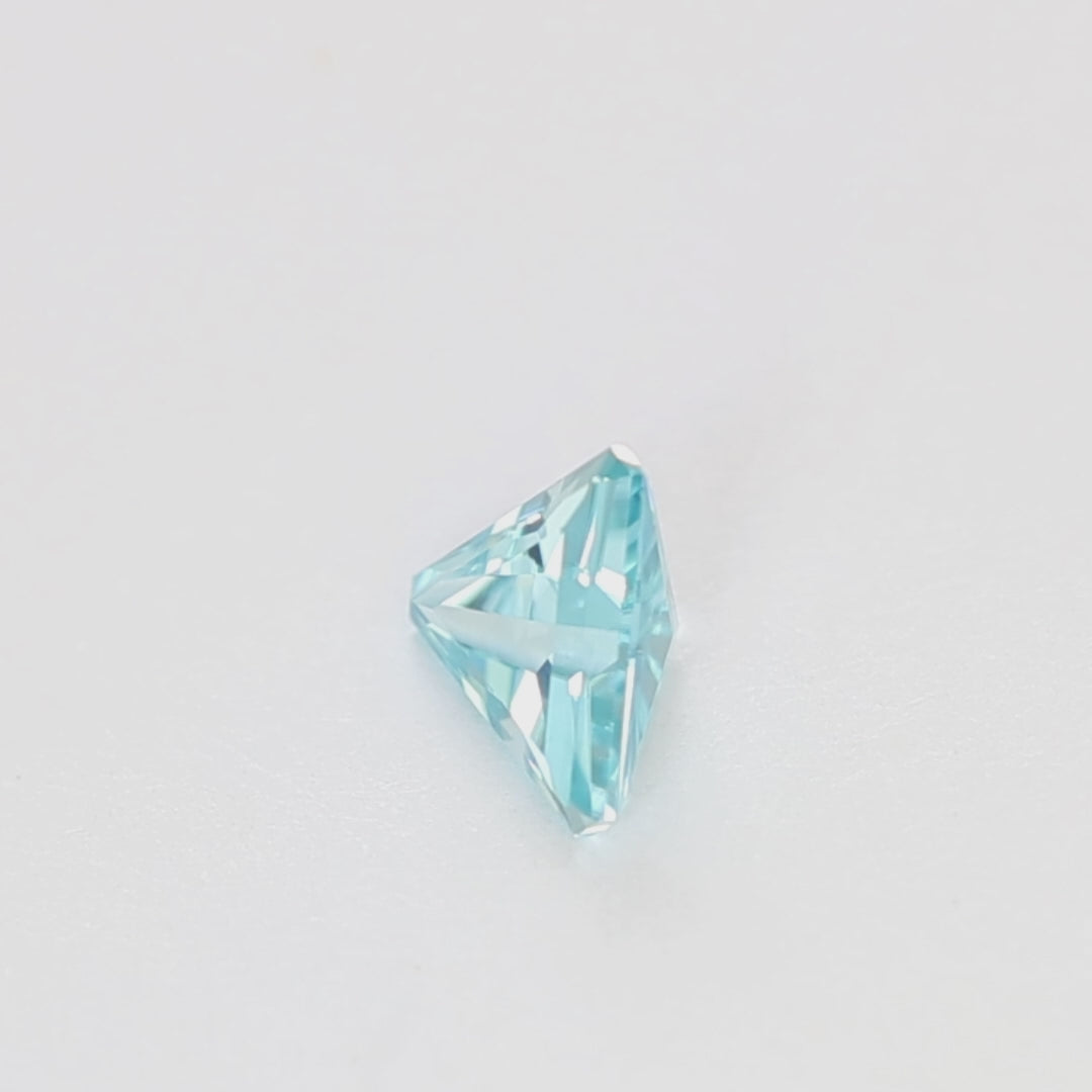 ZR0115 1.24ct trilliant blue zircon
