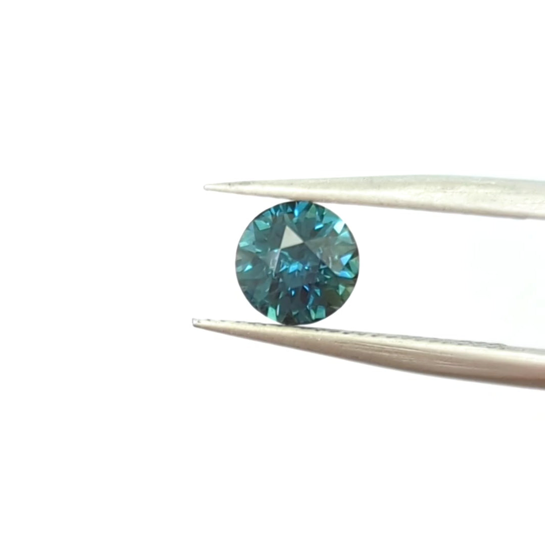 af0108 blue-green african sapphire round