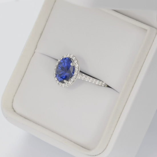 hidden halo lana ring with oval moissanite