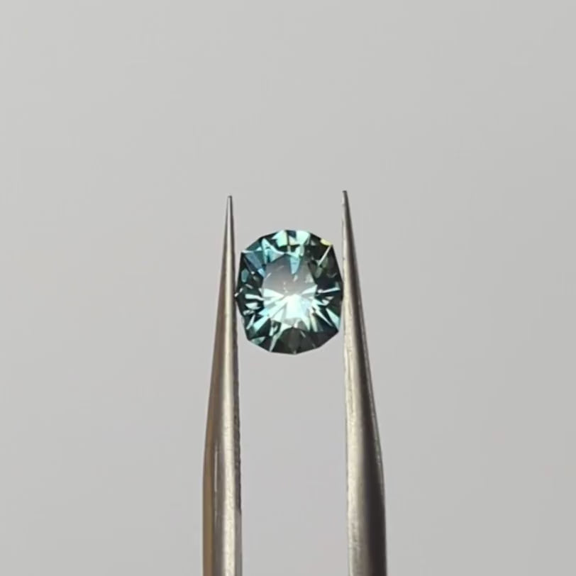 PSH0516 1.20ct blue-green elongated cushion montana sapphire