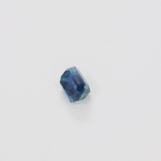 MS0116 0.83ct step cut medium blue montana sapphire