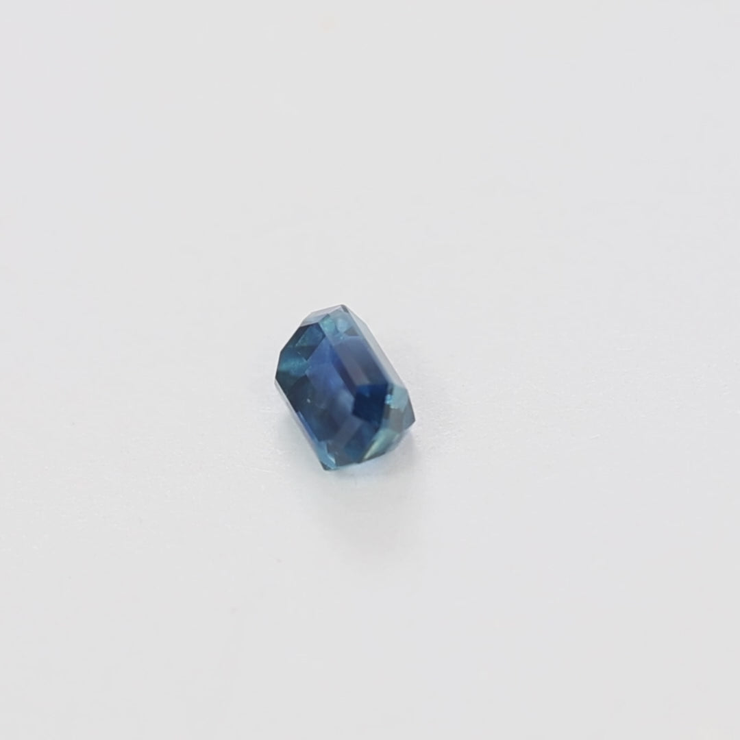 MS0116 0.83ct step cut medium blue montana sapphire