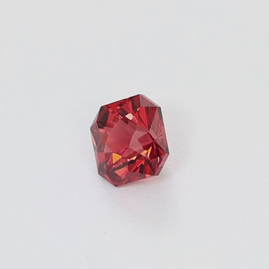 GR0125 1.42ct void reaver asscher red malaya garnet