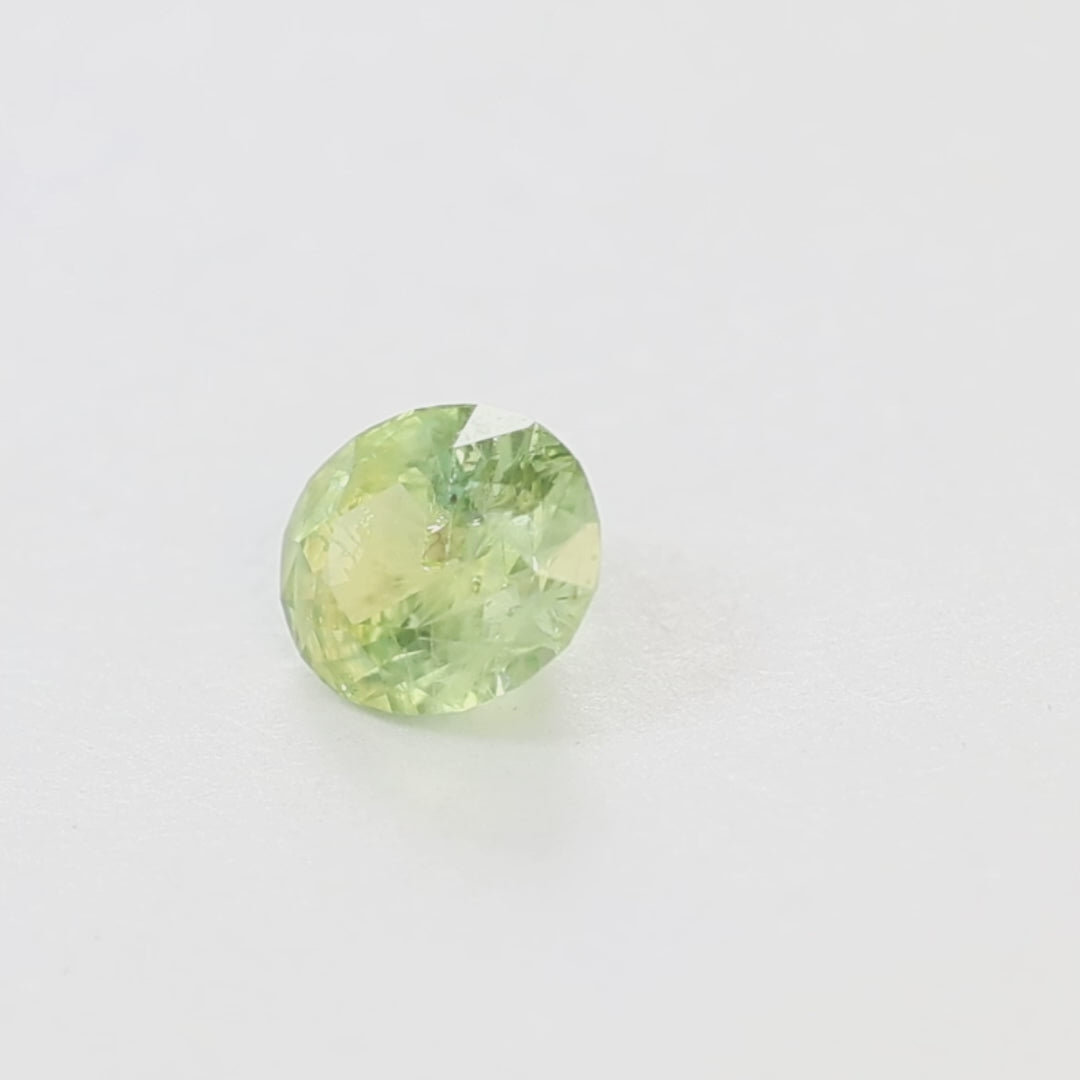 PSH0606 0.97ct yellow-green oval montana sapphire