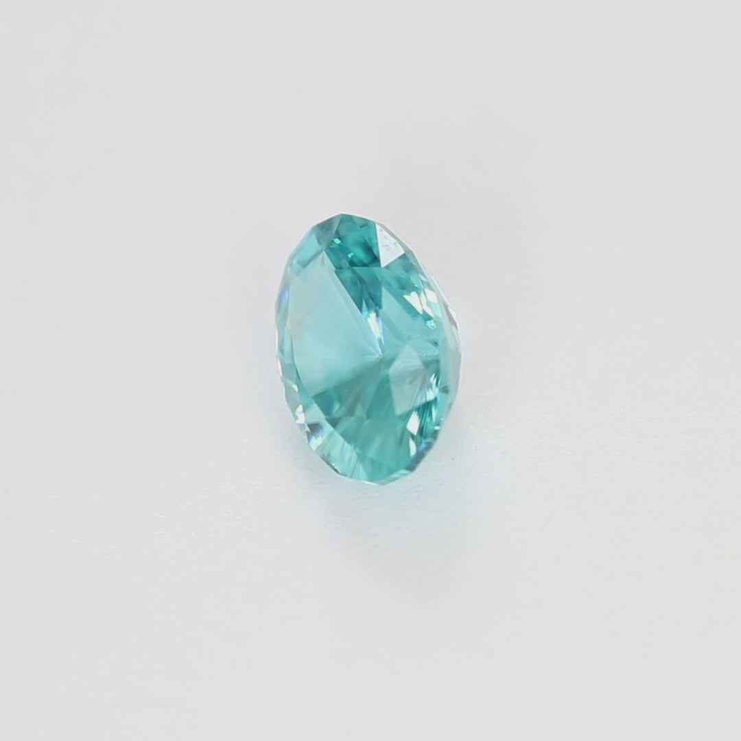 ZR0110 3.23ct omni oval blue zircon