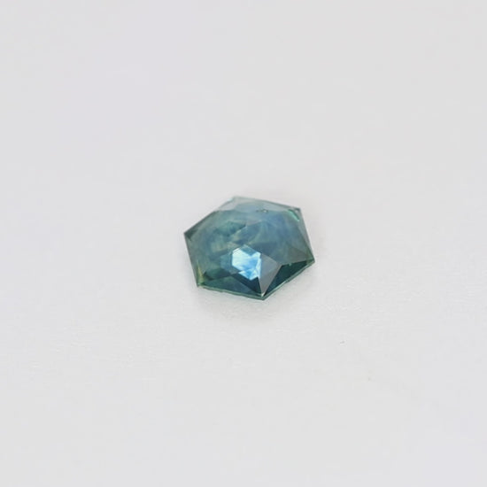 MS0244 0.65ct blue hex rose cut montana sapphire