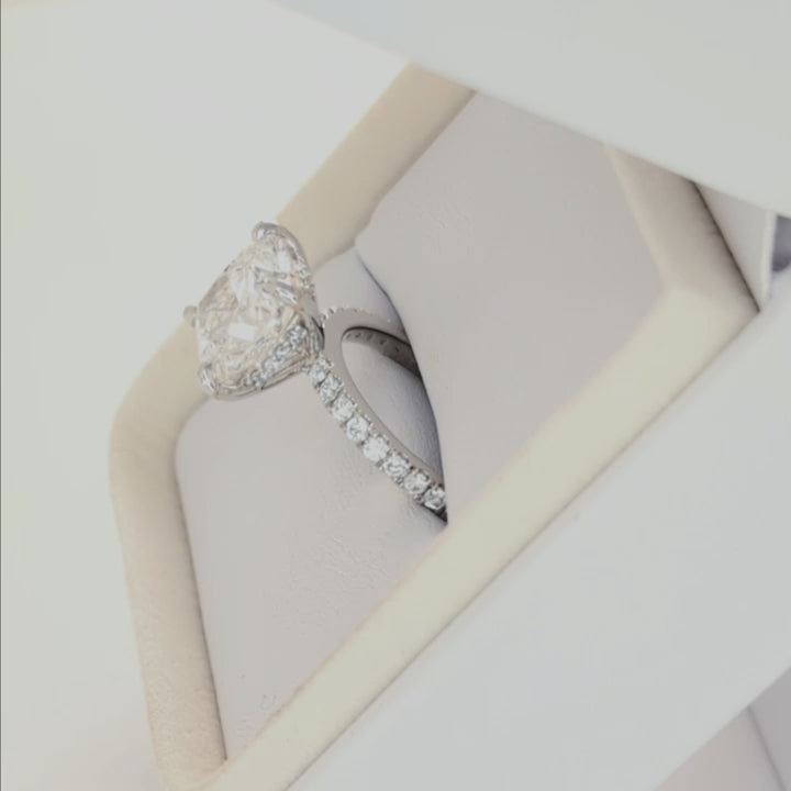 lottie ring lab diamond cushion in platinum