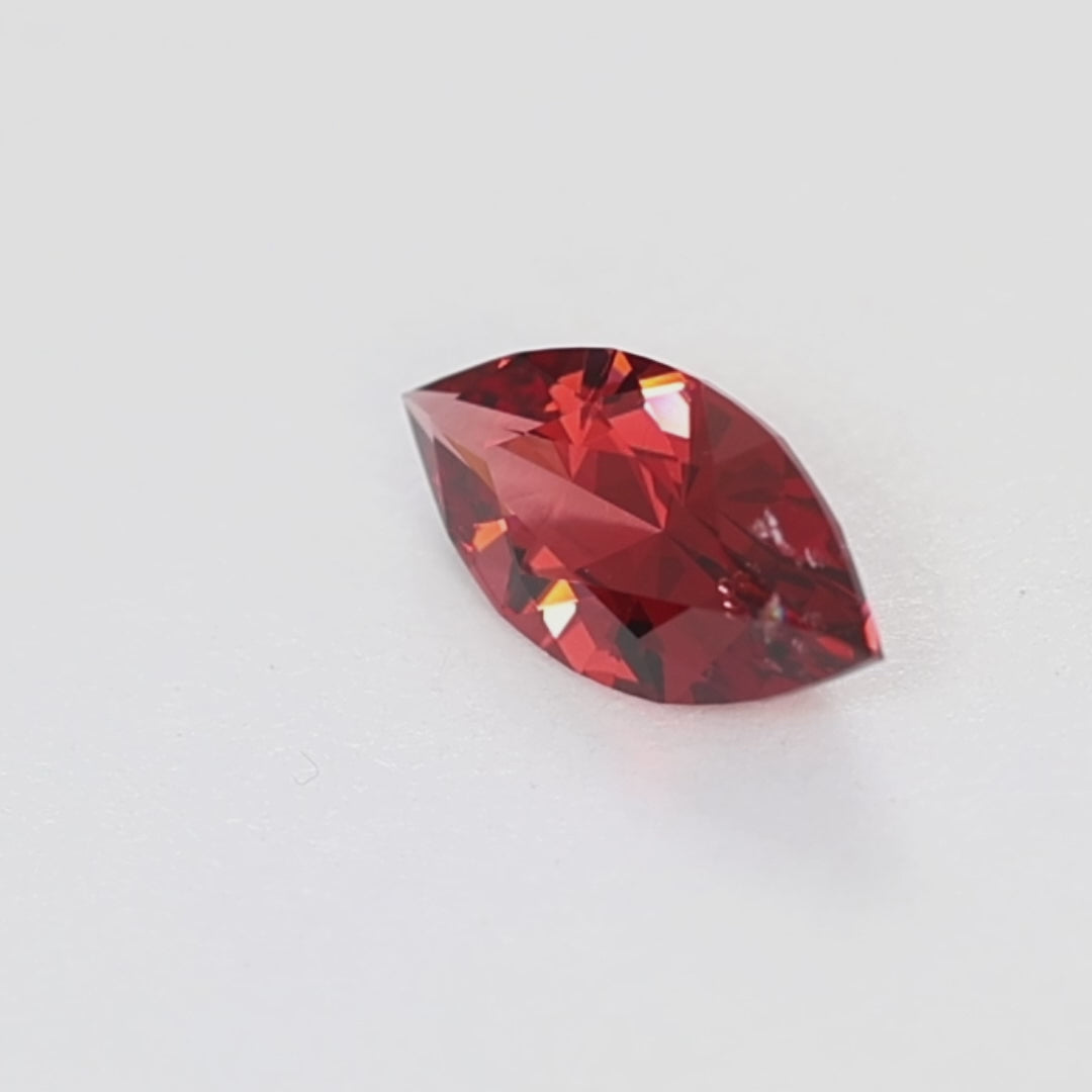 GR0126 1.39ct baroness marquise red malaya garnet
