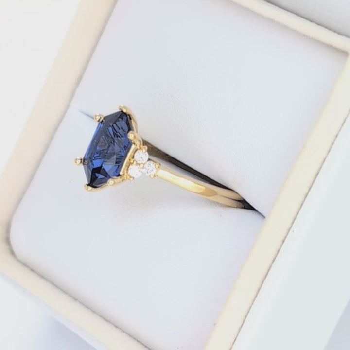linnea engagement ring with dutch marquise royal blue lab sapphire