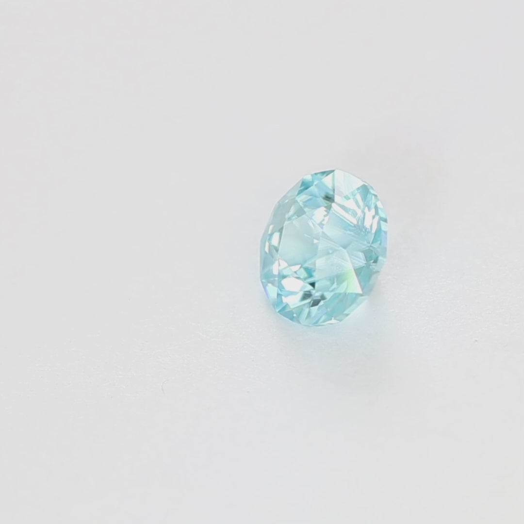 ZR0108 1.60ct stormlight round blue zircon