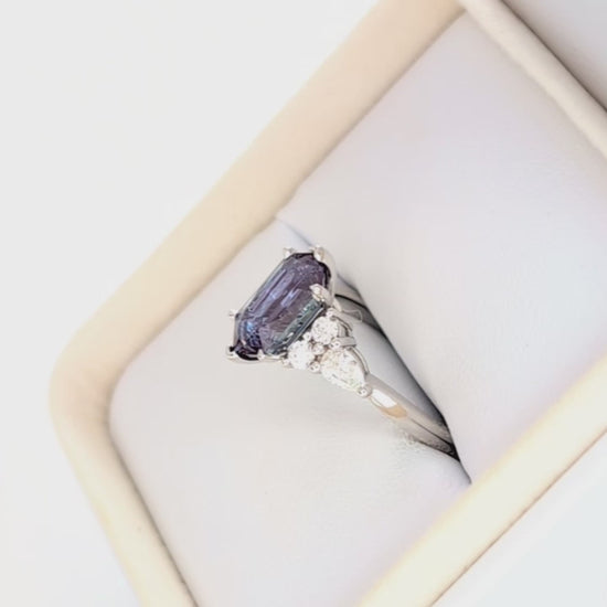 natalia ring with dutch marquise lab alexandrite