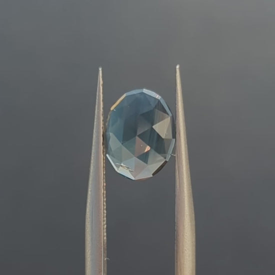 AF0113 blue-green rose cut oval australian sapphire