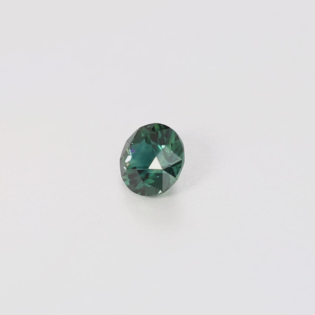 AF0108 1.14ct blue-green stormlight round african sapphire