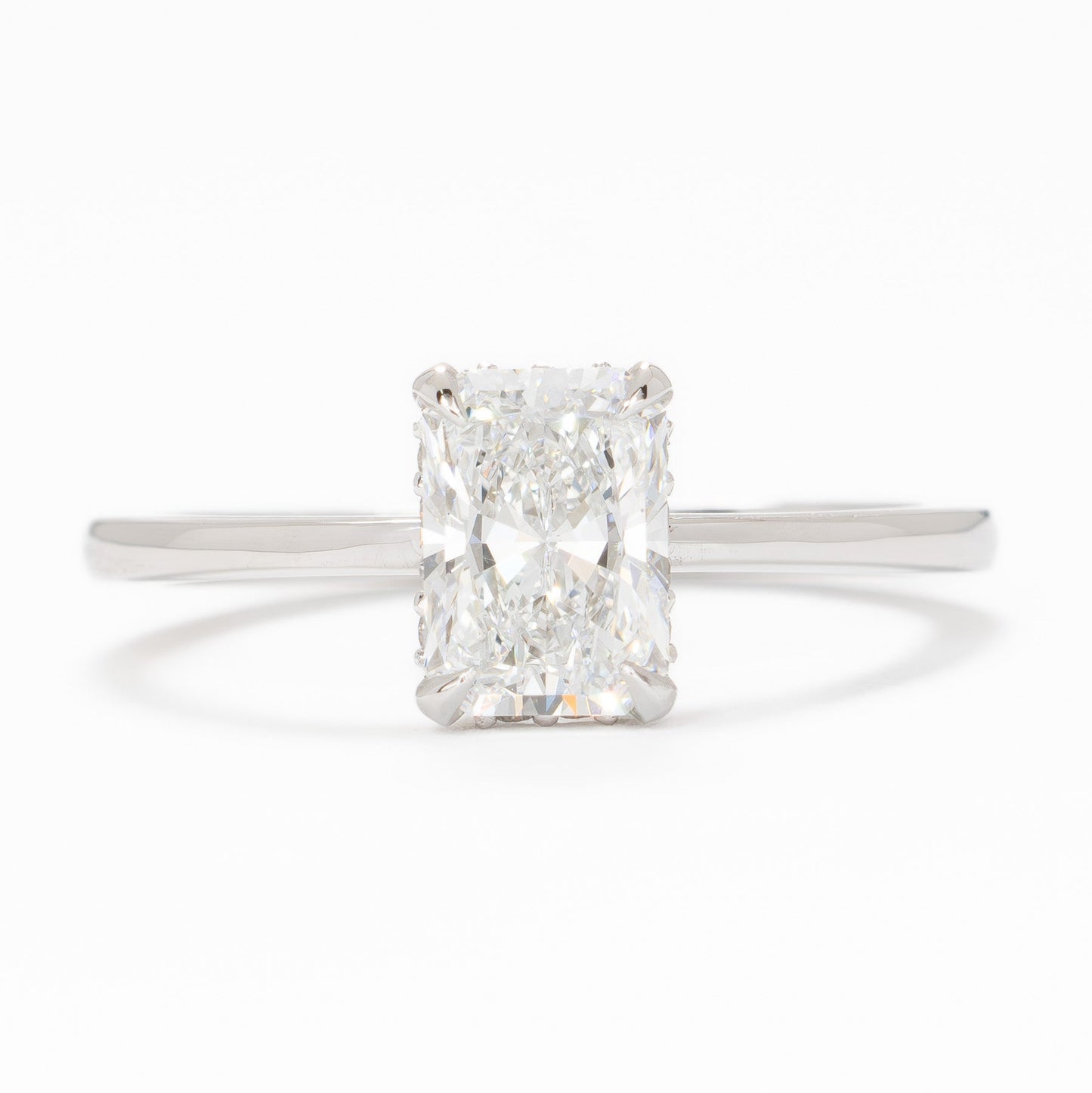radiant lab diamond hidden halo ring