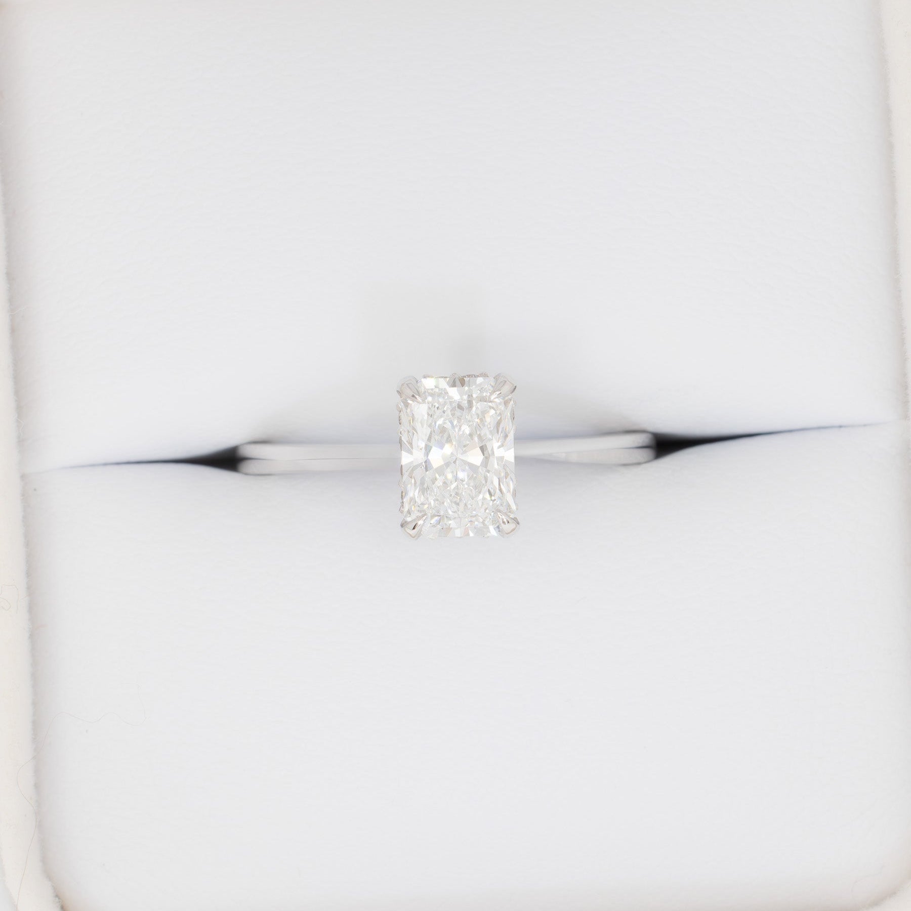 radiant lab diamond hidden halo ring