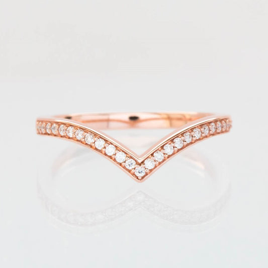 rumi wedding band in rose gold