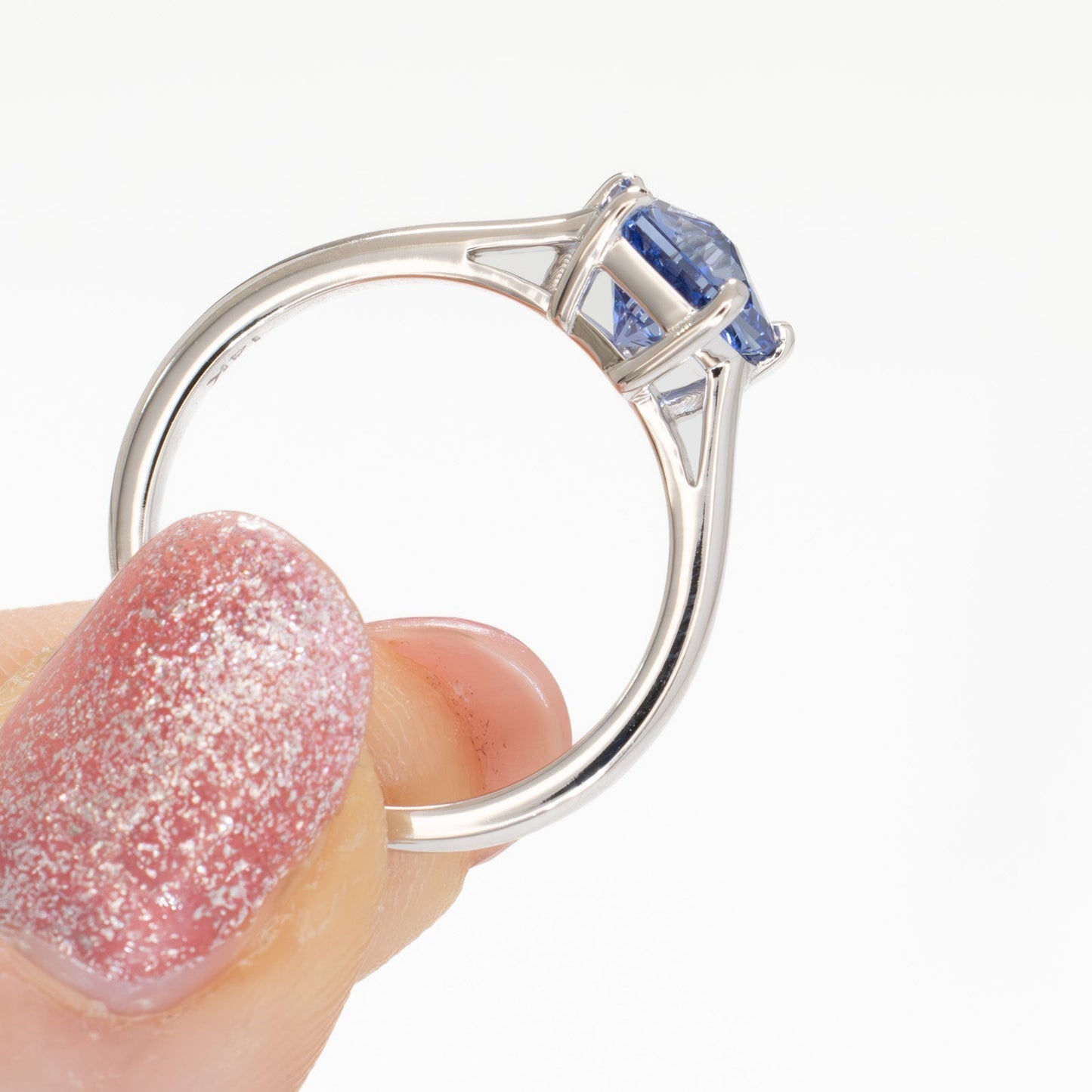 ruth solitaire engagement ring in white gold