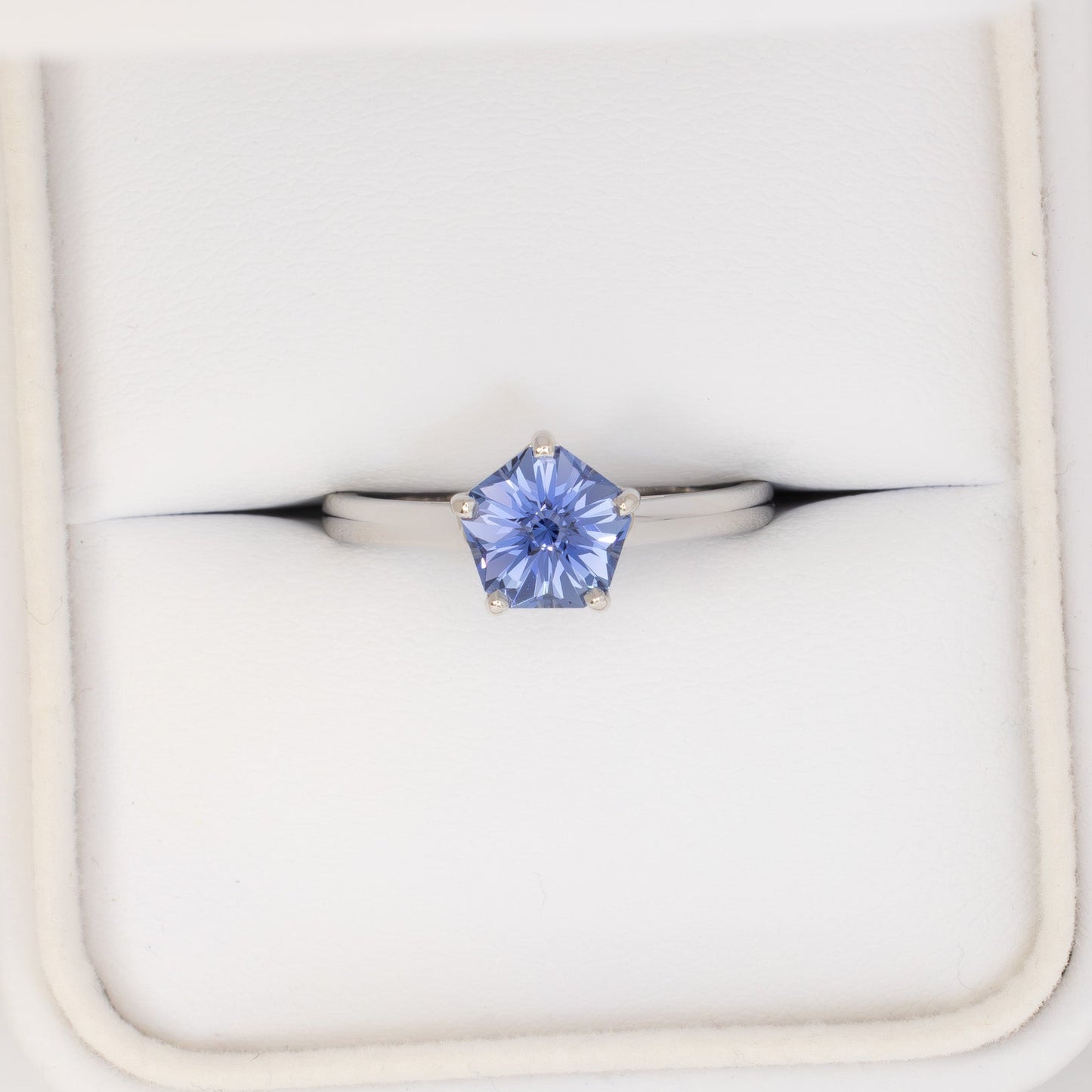 ruth solitaire engagement ring in white gold