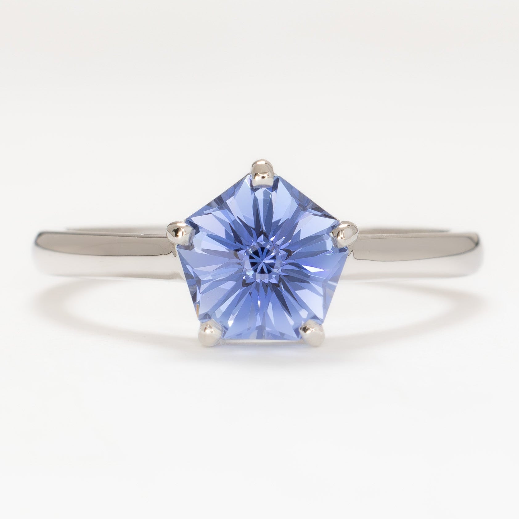 ruth solitaire engagement ring in white gold