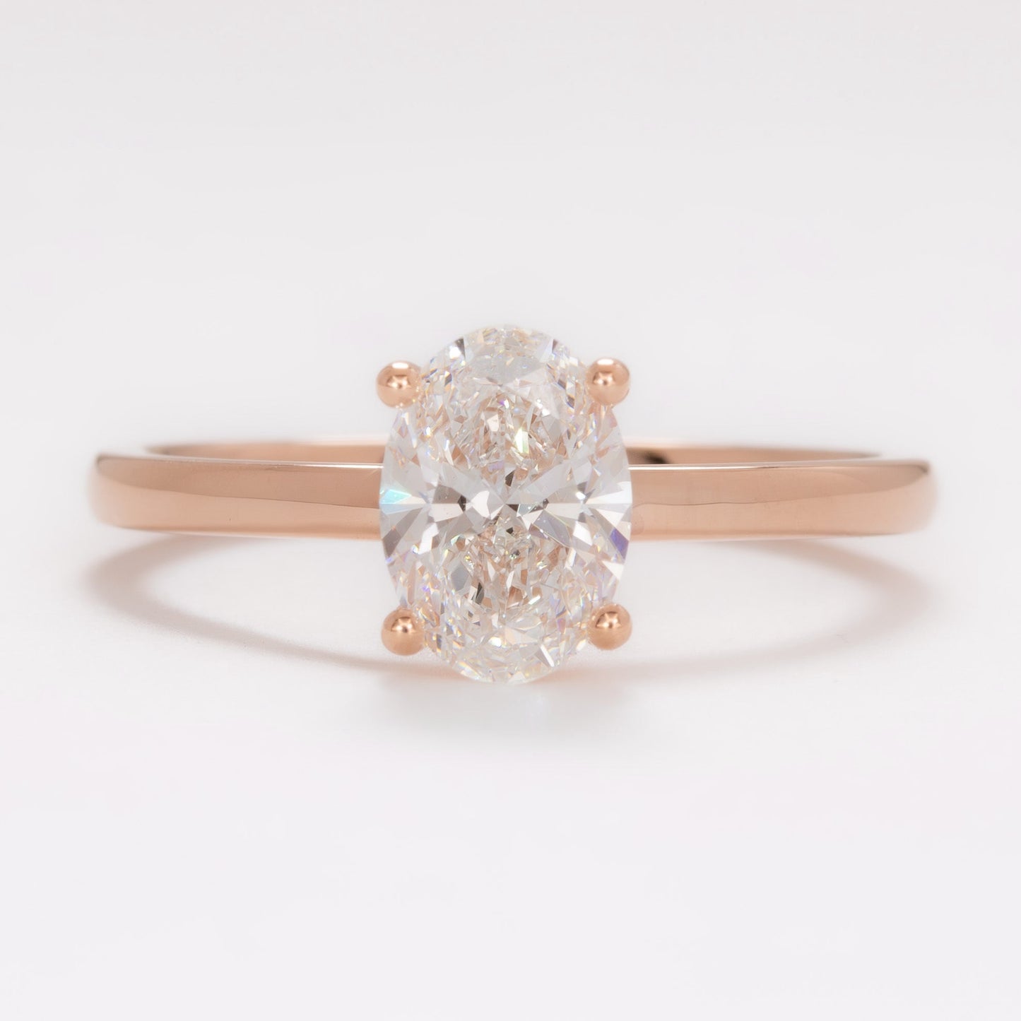 serene solitaire oval lab diamond engagement ring