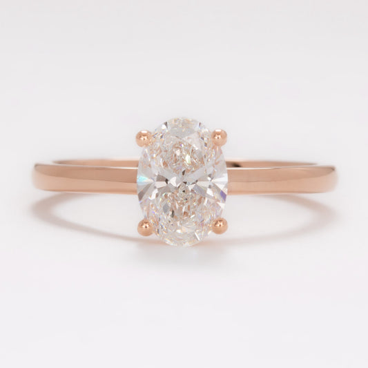 serene solitaire oval lab diamond engagement ring